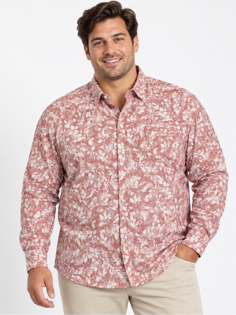 Tommy Bahama San Lucio Stretch Shirt Mens XXXL Red Floral IslandZone
